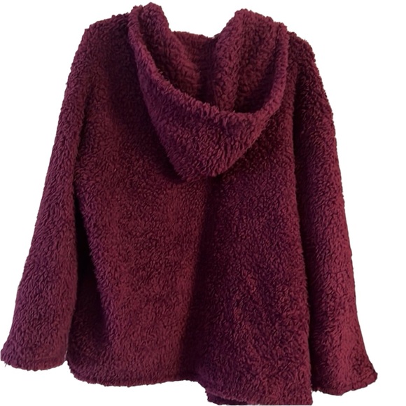 Secret Treasures Sleepwear Plum Fleece Jacket with hood Size M 8-10 Gently worn - Picture 3 of 4